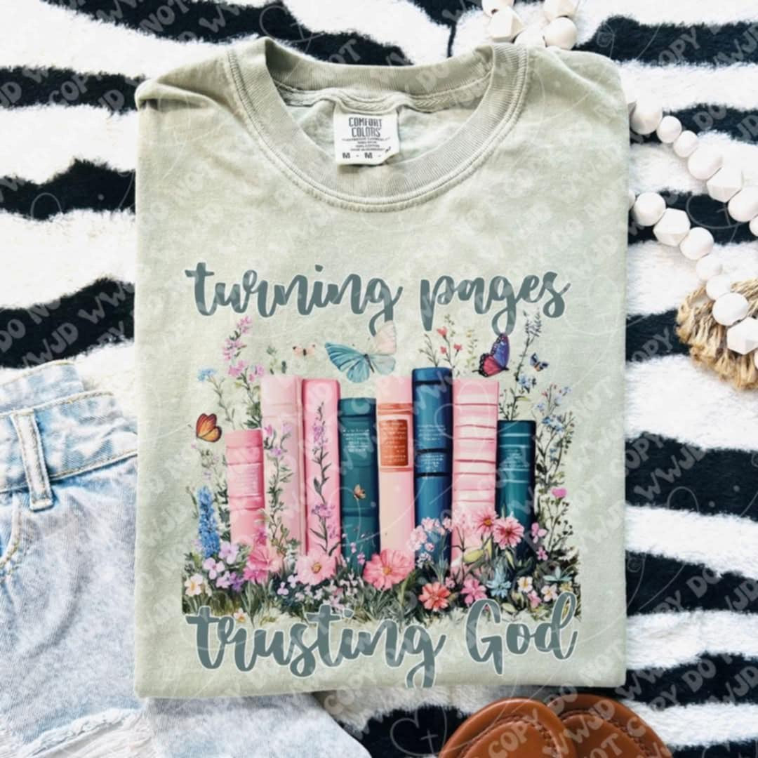 Turning pages trusting god (Vehement) 107277 DTF transfer