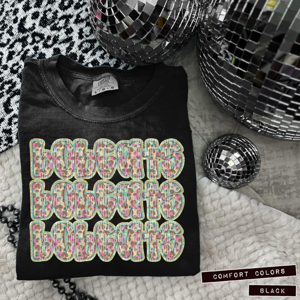 Bobcats Leopard Stacked (Caplinger) 98419 DTF transfer