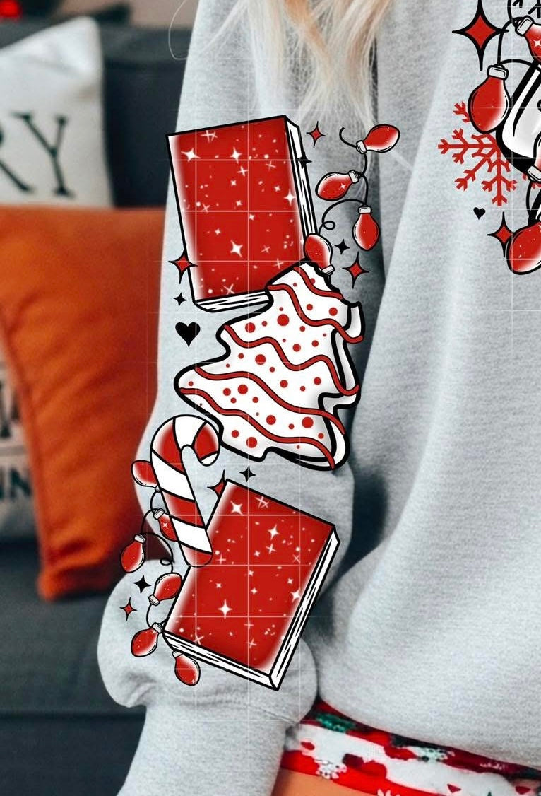 Christmas ghost with book SLEEVE CSC DTF transfer