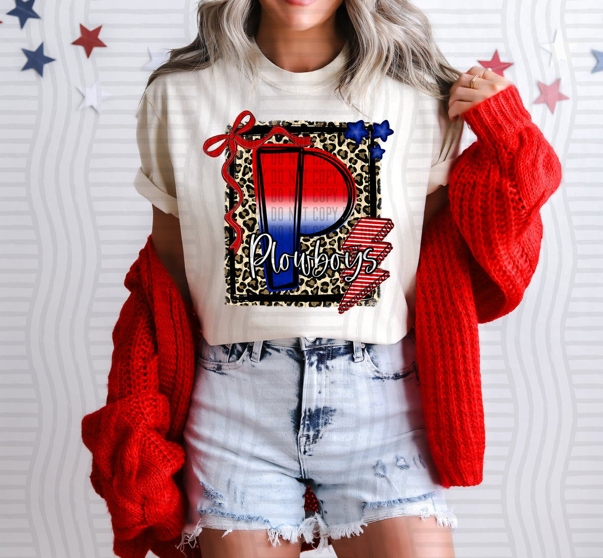 plowboys Star Spangled Sass Mascots (Caplinger) DTF transfer