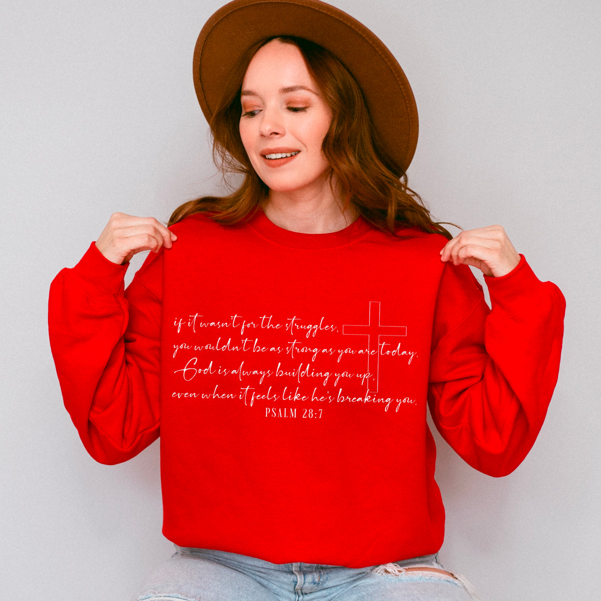 If it wasn’t for the struggles you wouldn’t be a strong as you are today white font 91690 DTF transfer