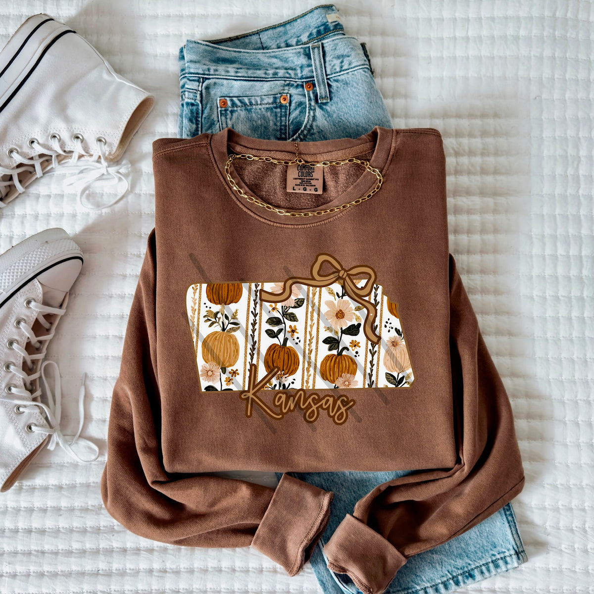 Kansas fall pumpkin state (MZ) 113586 DTF Transfer