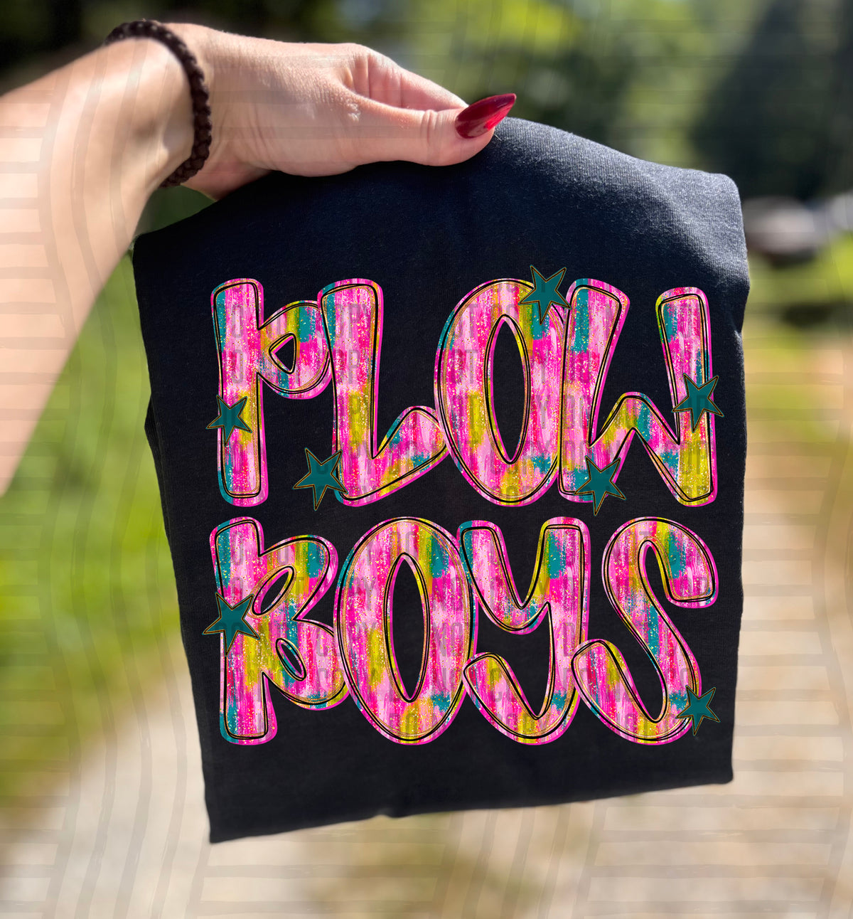 Plowboys Pink Brushstroke (Caplinger) DTF Transfers