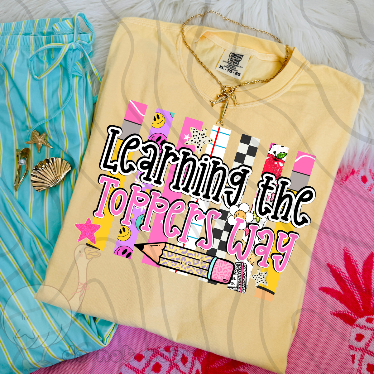 Learning the toppers way school stripes (DKD) DTF Transfer