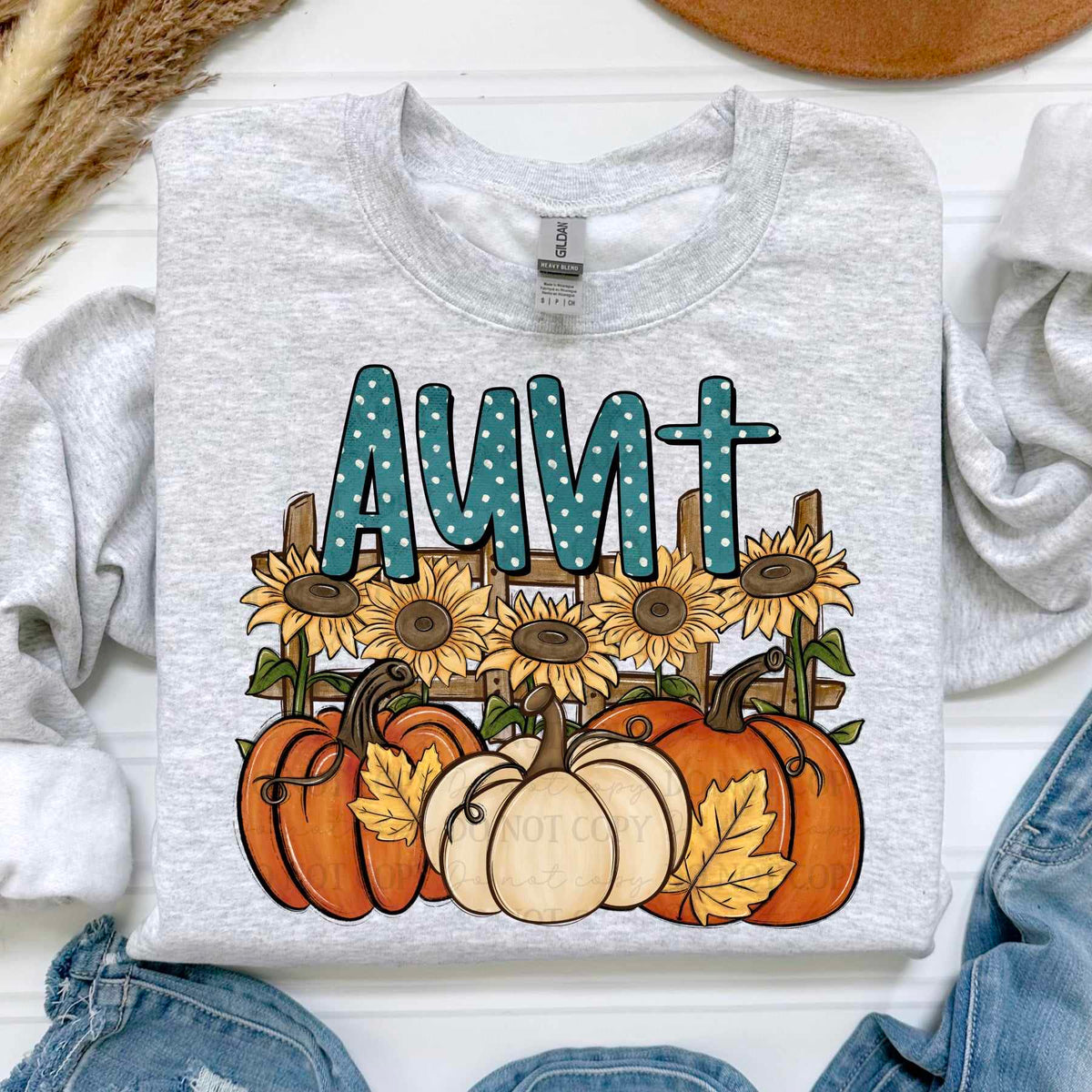 Aunt sunflowers and pumpkins (ABD) 60752 DTF transfer