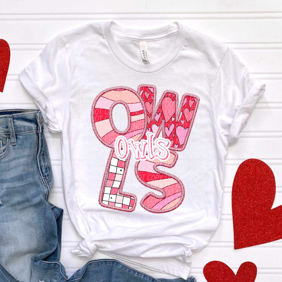 Owls stacked pink groovy (CITY) 79685 DTF transfer