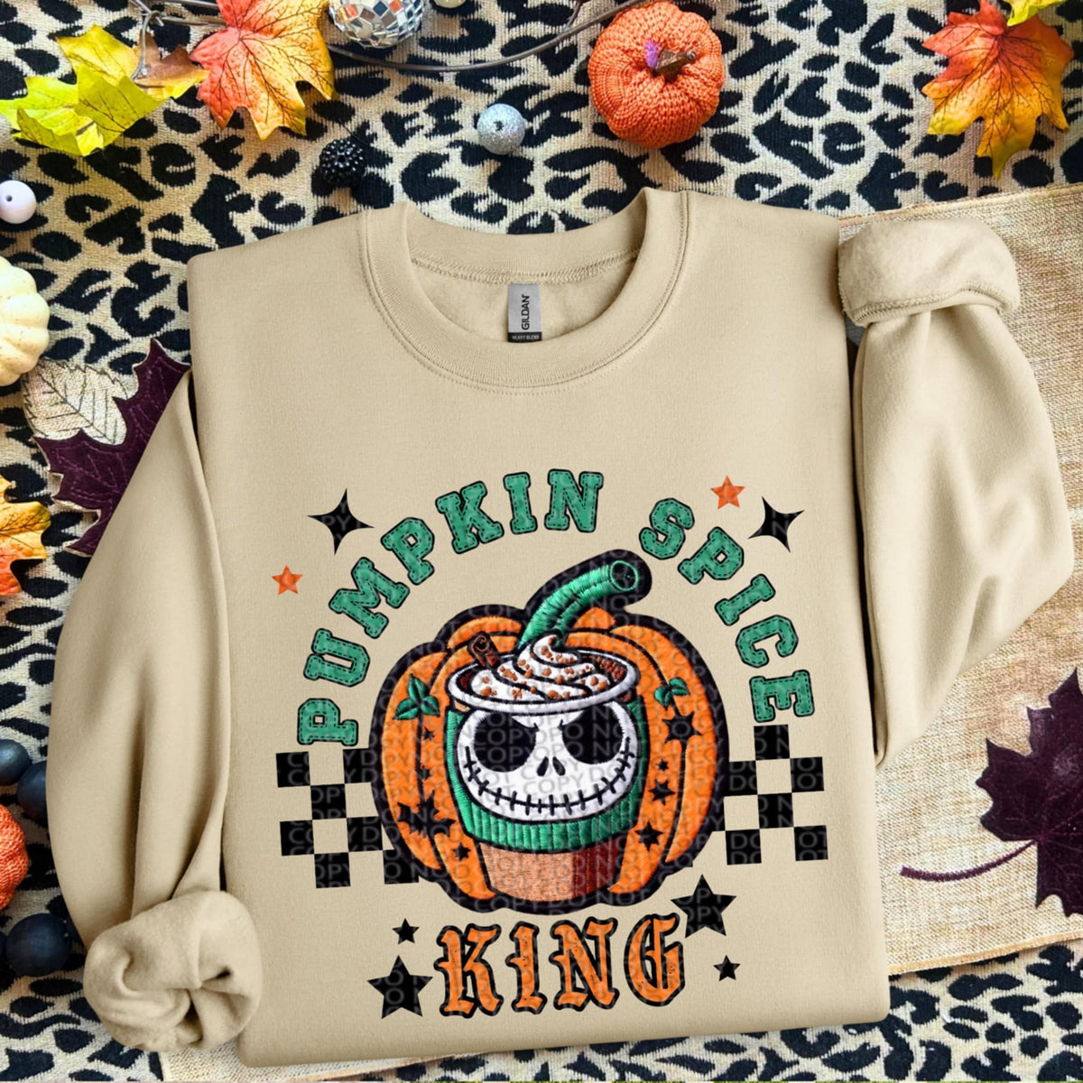 Pumpkin spice king exclusive DTF transfer