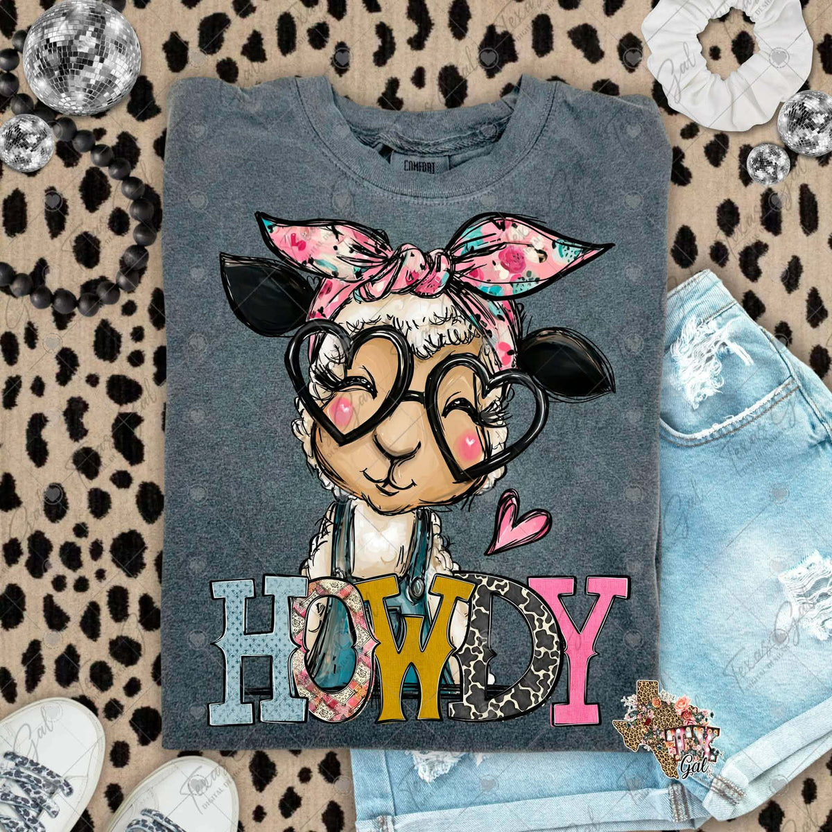 Howdy sheep (Texasgal) DTF Transfer
