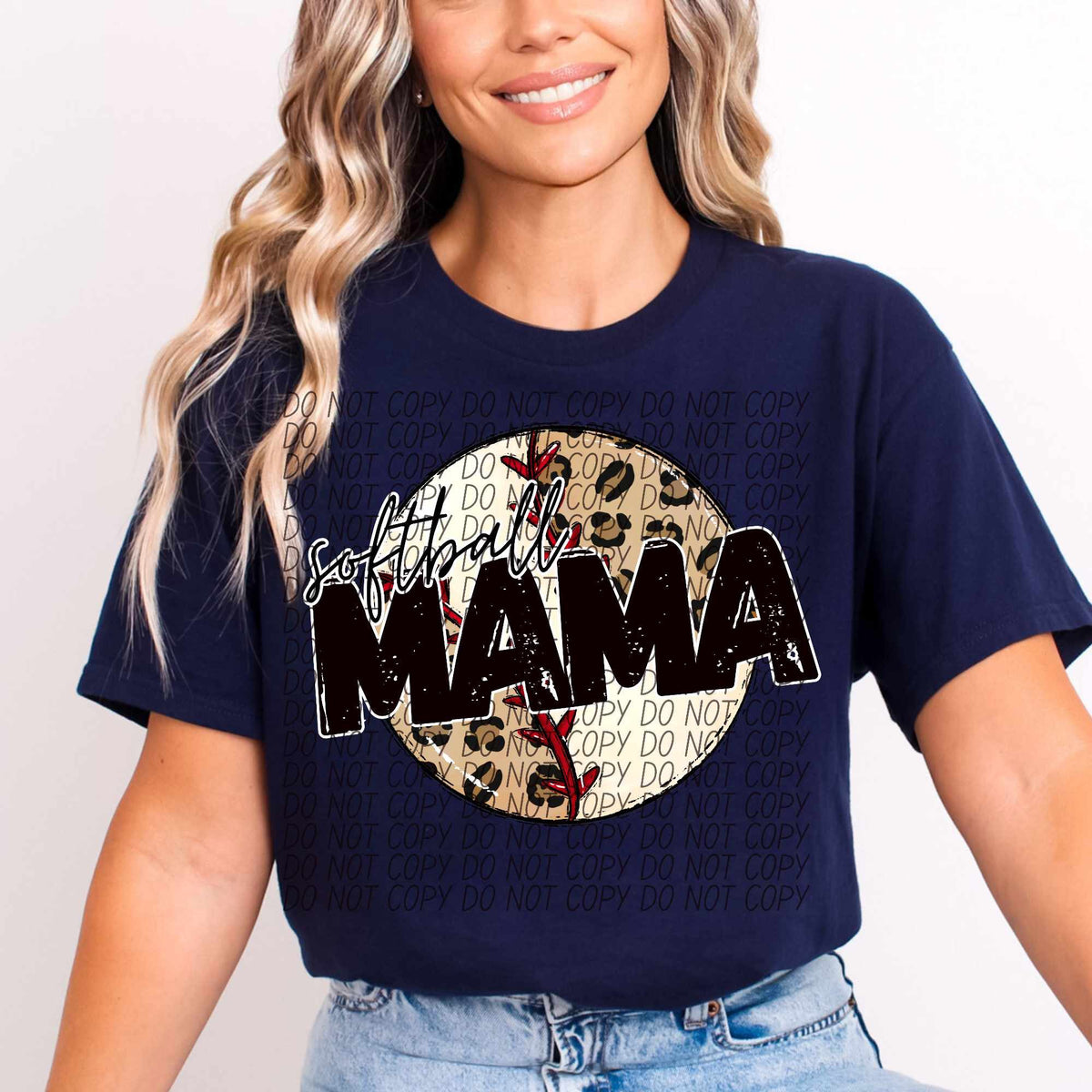 Softball mama leopard ball (CITY) 84982 DTF transfer