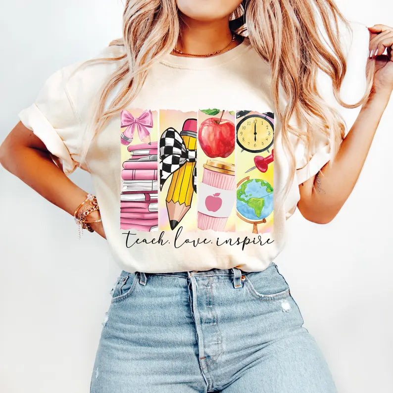 Teach love inspire 94762 DTF transfer