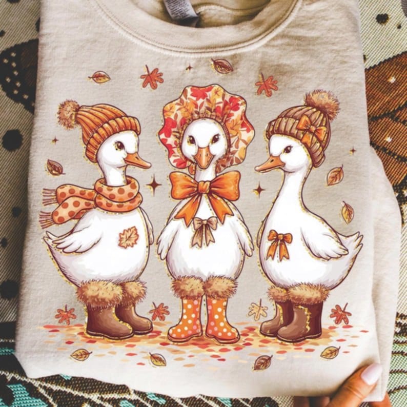 Fall Goose (with 3 geese) DTF transfer