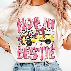 Hop in bestie bus 85722 DTF transfer