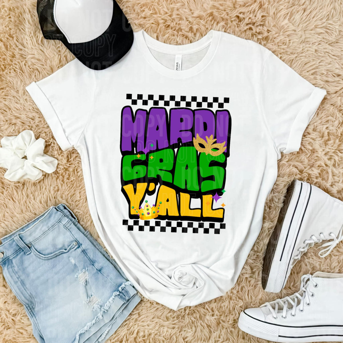 Mardi Gras y’all (SBB) 92066 DTF transfer