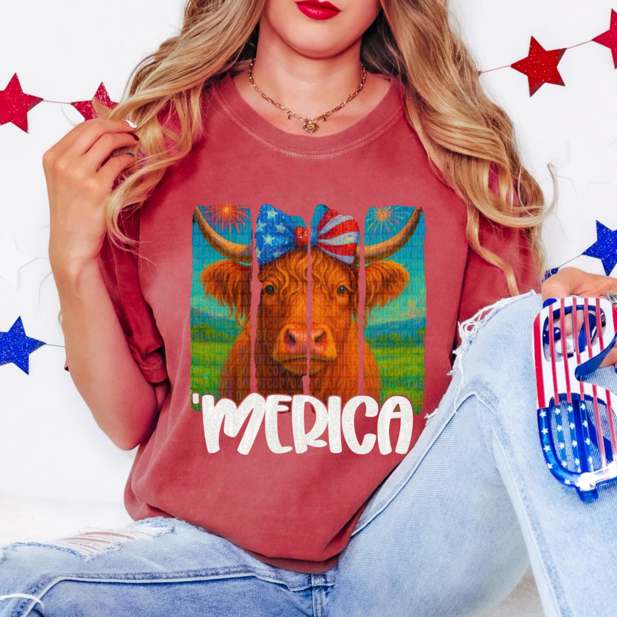 ‘Merica cow (SDD) 103011 DTF transfer
