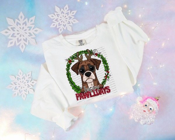 Boxer Happy Pawlidays 30329 DTF TRANSFER