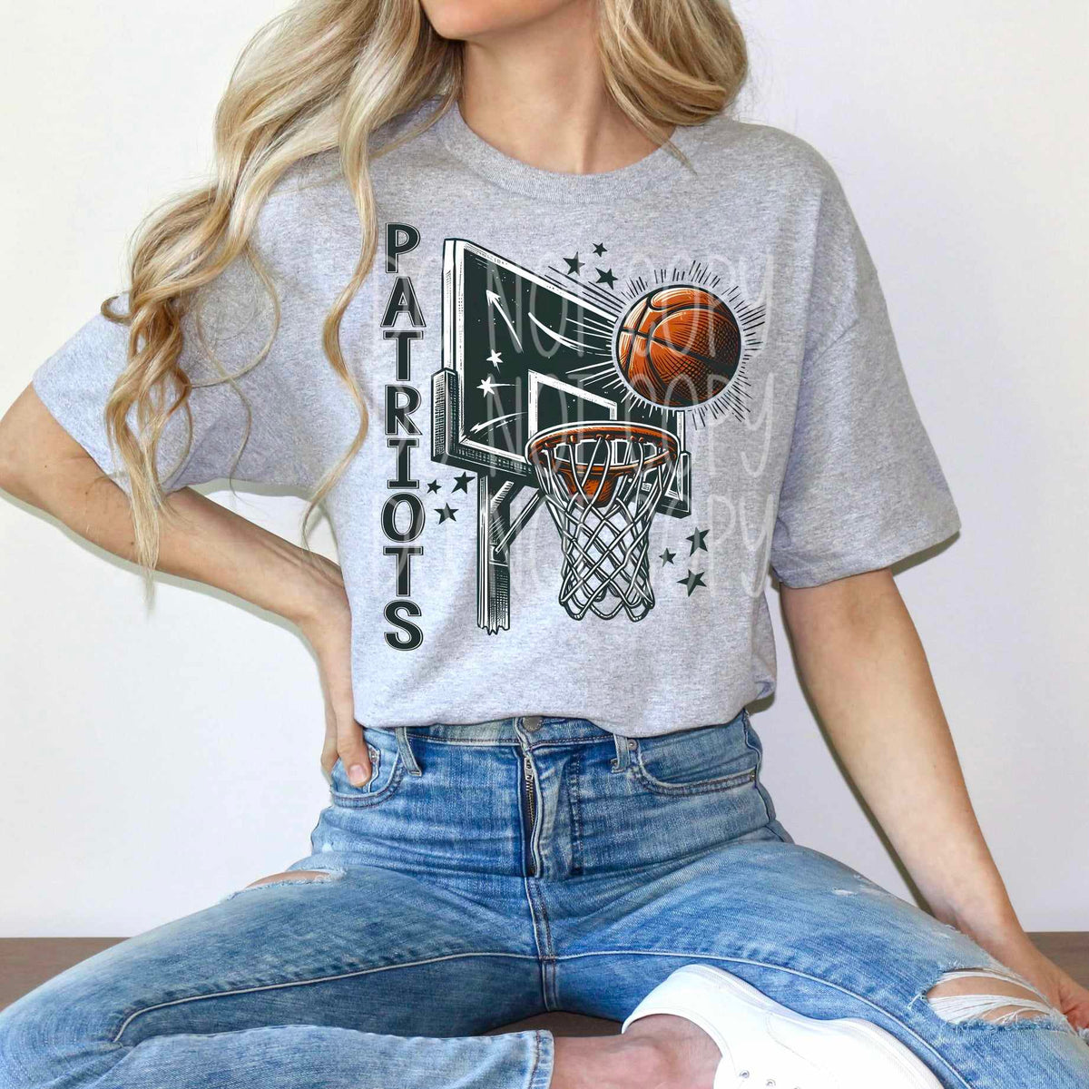 Patriots basketball hoop (PH) 65618 DTF transfer