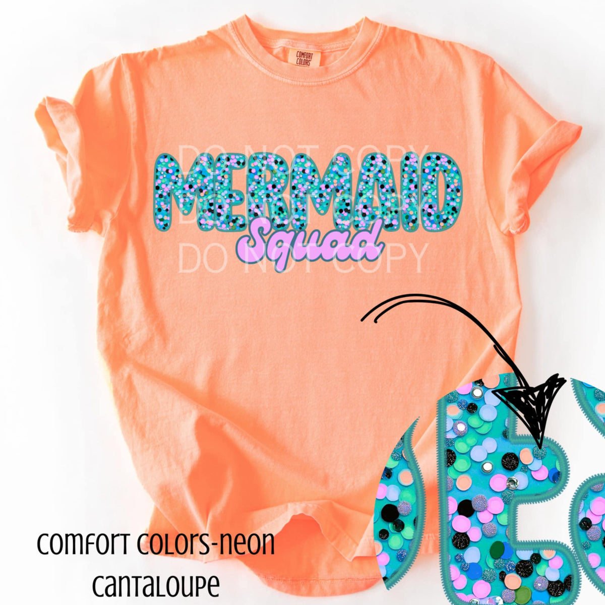 Mermaid squad dots (CSG) 96432 DTF transfer