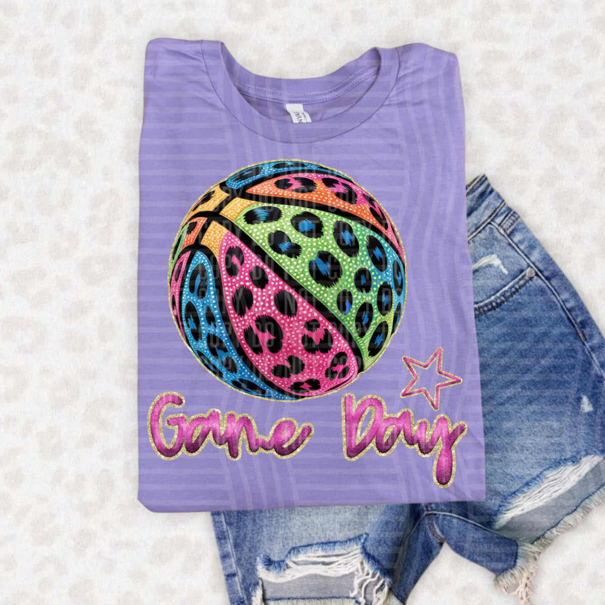 Rainbow Basketball Game Day (caplinger) DTF transfer