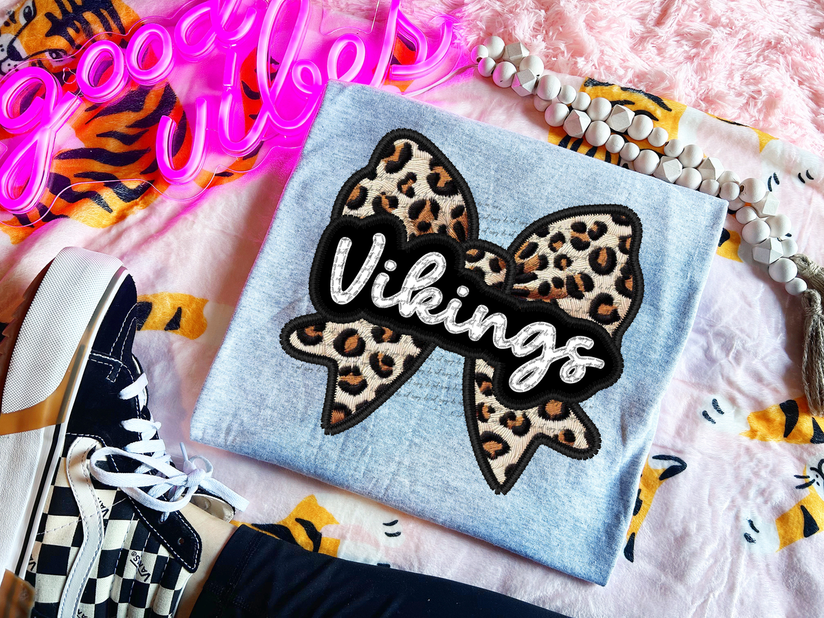 Vikings Faux Embroidery Bow 30452 DTF transfer