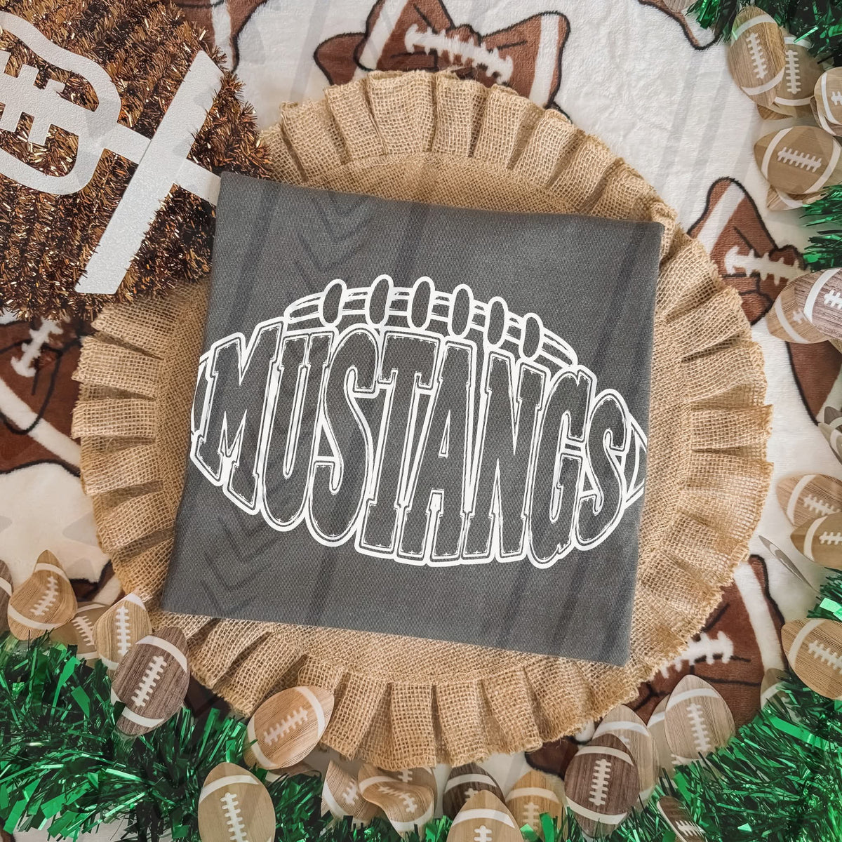 Mustangs football WHITE (Kai) DTF Transfer