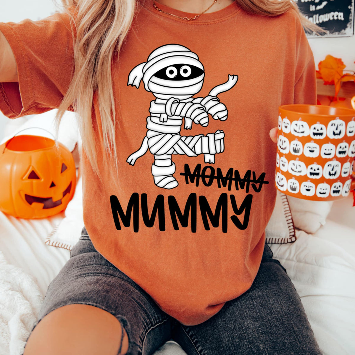 Mummy black words (cmd) DTF Transfer