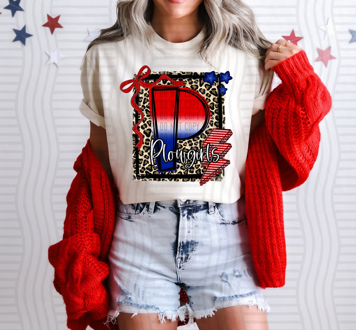 plowgirls Star Spangled Sass Mascots (Caplinger) DTF transfer
