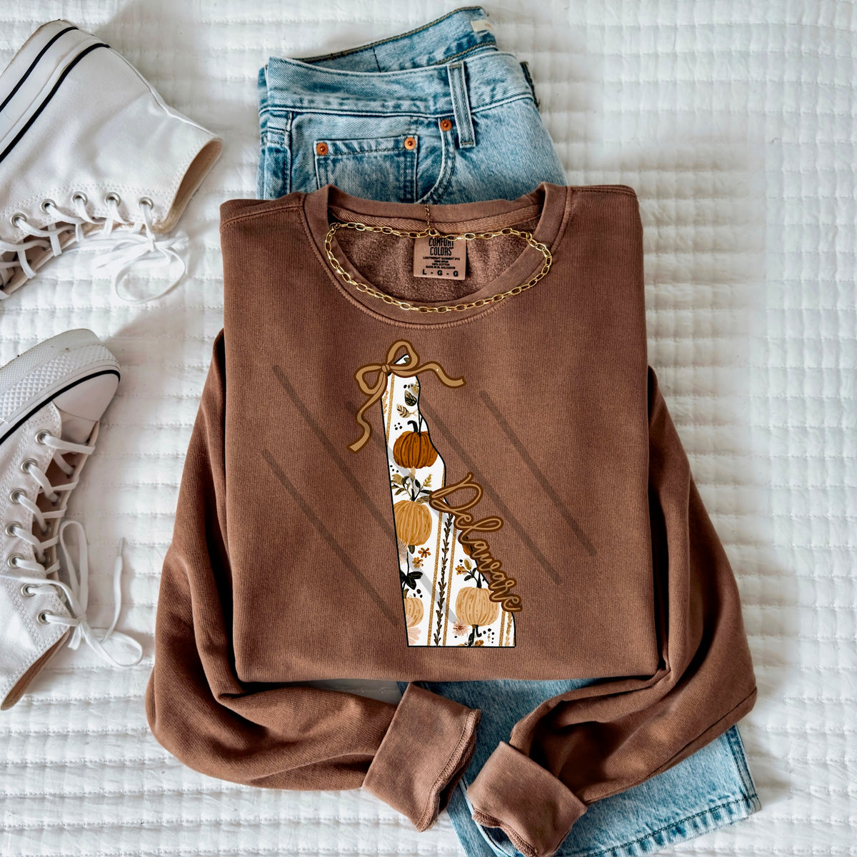 Delaware fall pumpkin state (MZ) 113581 DTF Transfer