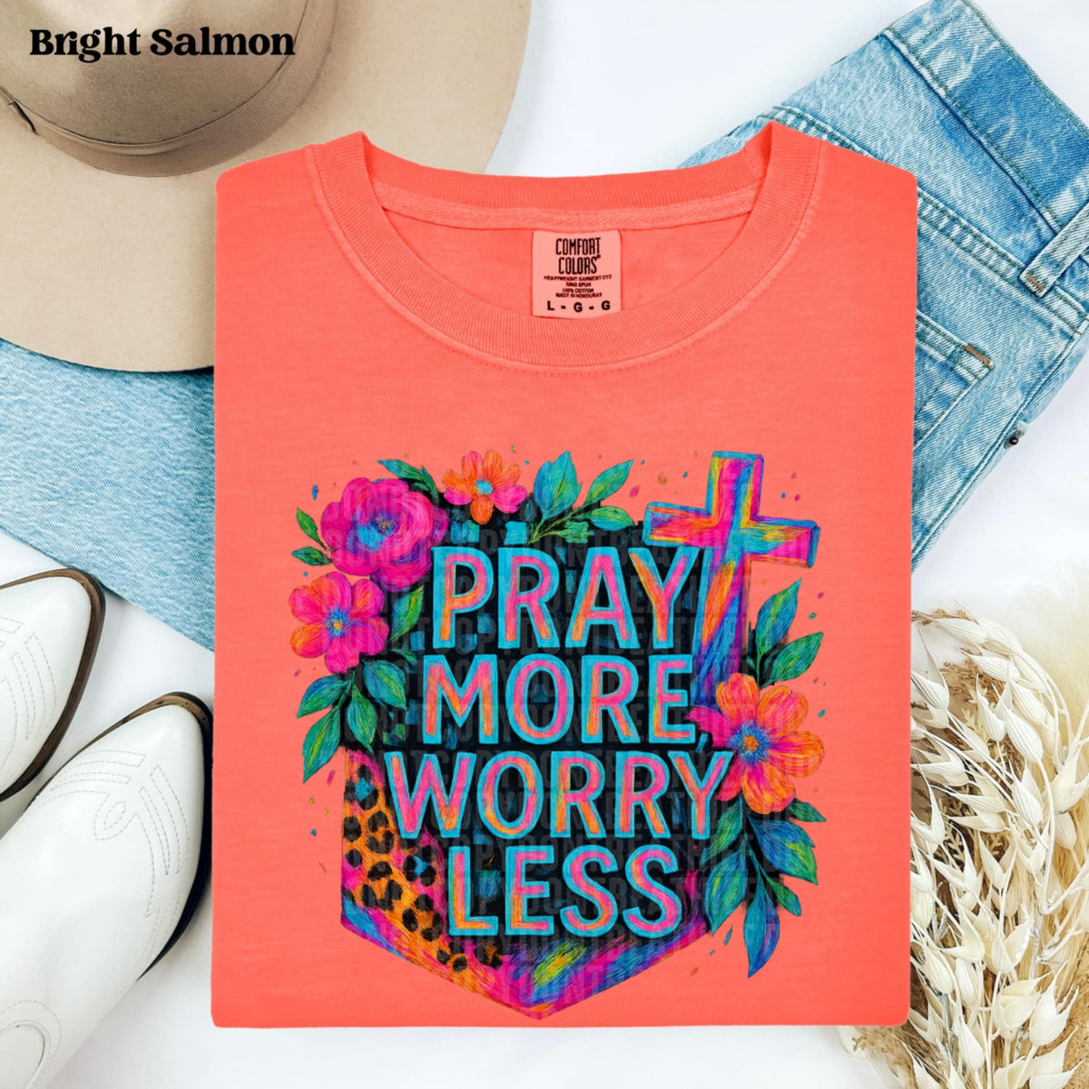 Pray more worry less (SDD) 99266 DTF transfer