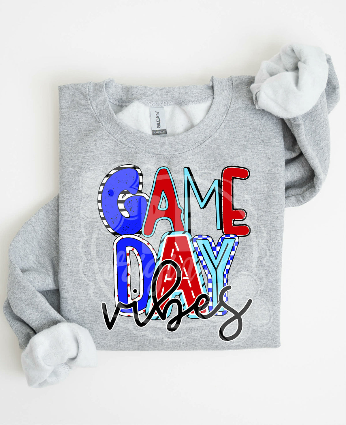 Game Day Vibes (blue and red) (c’s) DTF Transfer