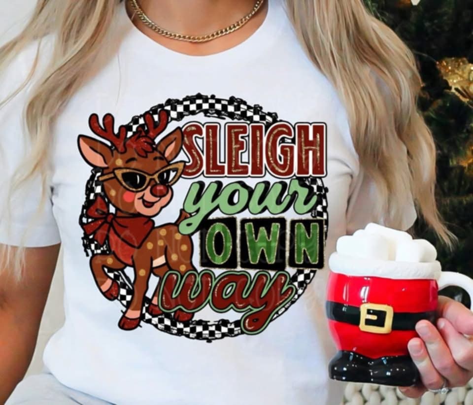 Sleigh your own way reindeer (c’s) DTF Transfer