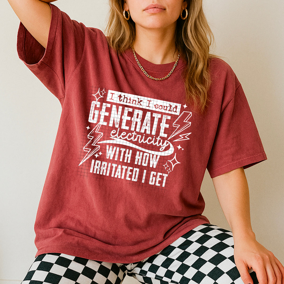 Generate Electricity white (CSC) DTF Transfer