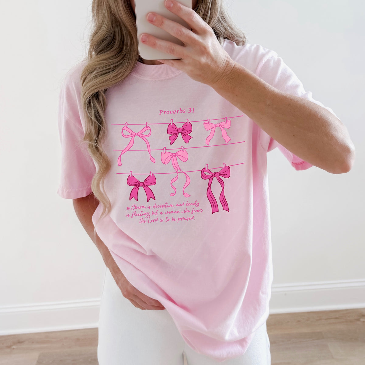Proverbs 31 bows (pink) DTF Transfer