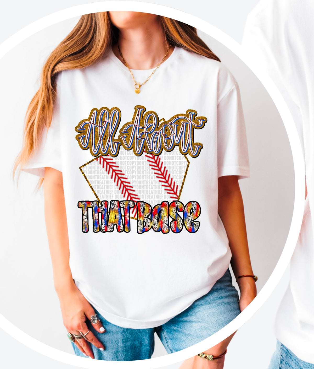 All about that base baseball pocket 90464 DTF transfer