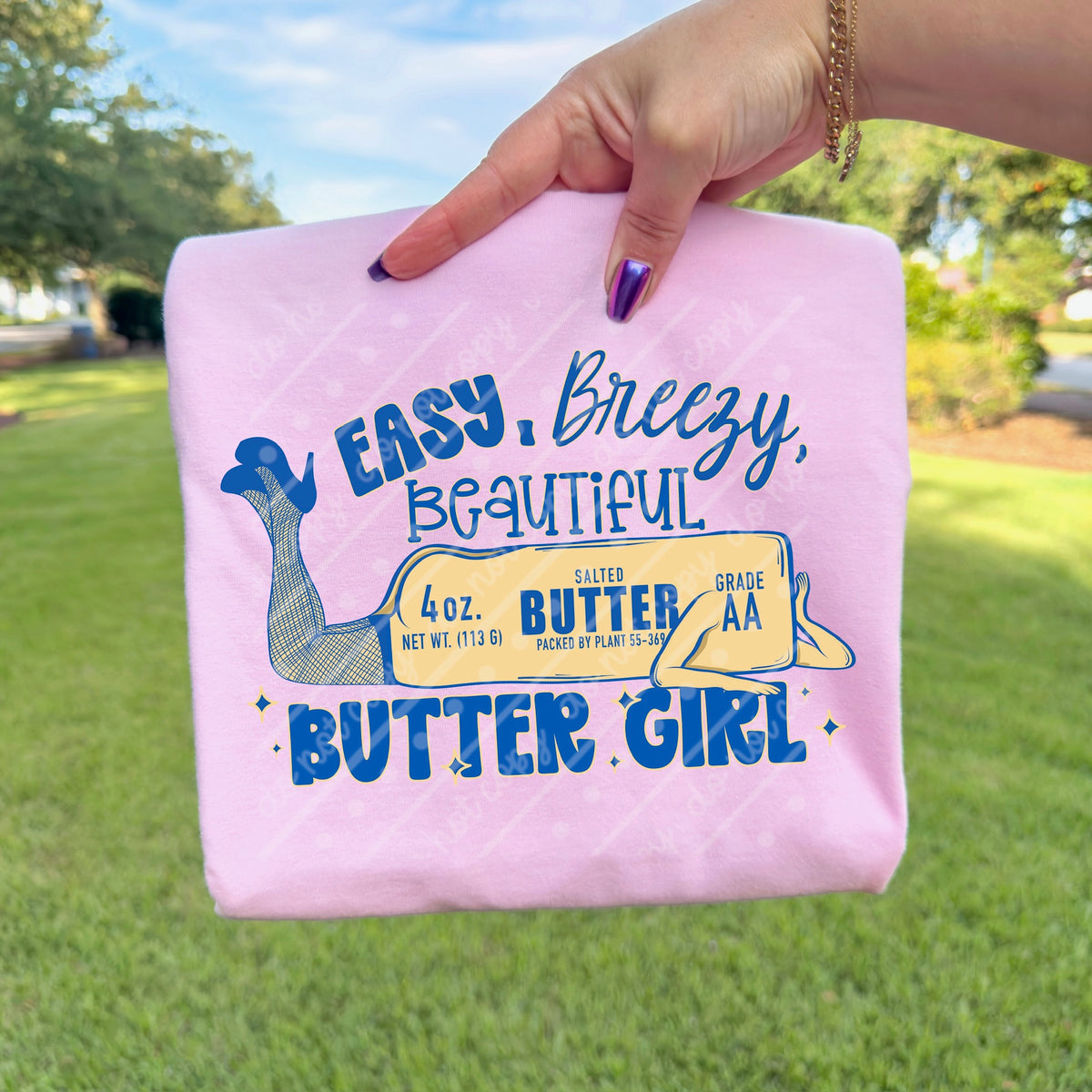 Easy Breezy butter girl (scarlow) DTF transfer