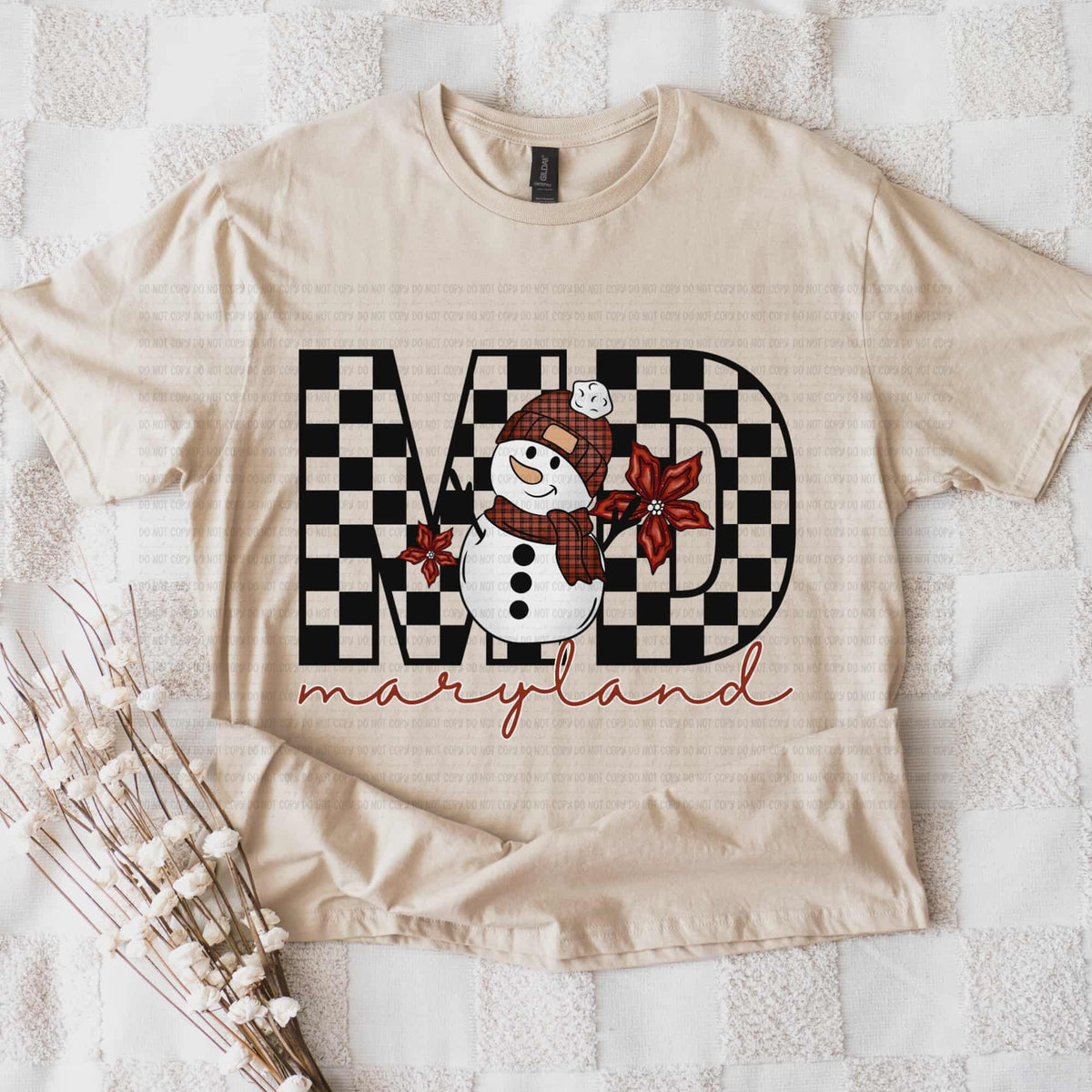 Maryland snowman checker (REVEL) DTF Transfer