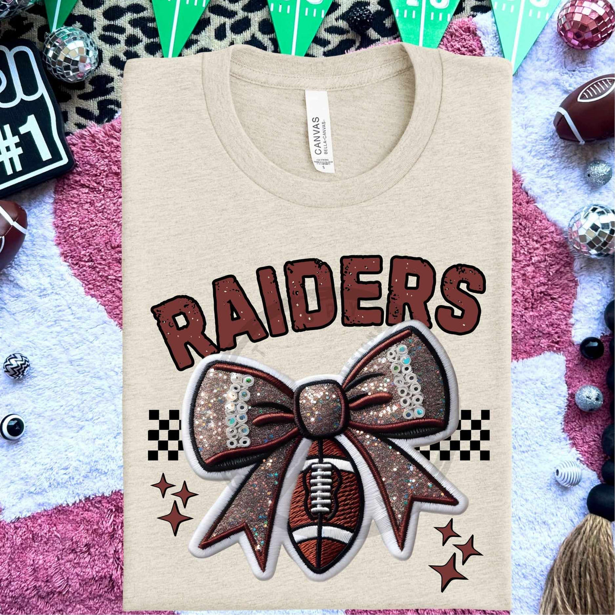 Raiders bow and football (HW) 58306 DTF transfer