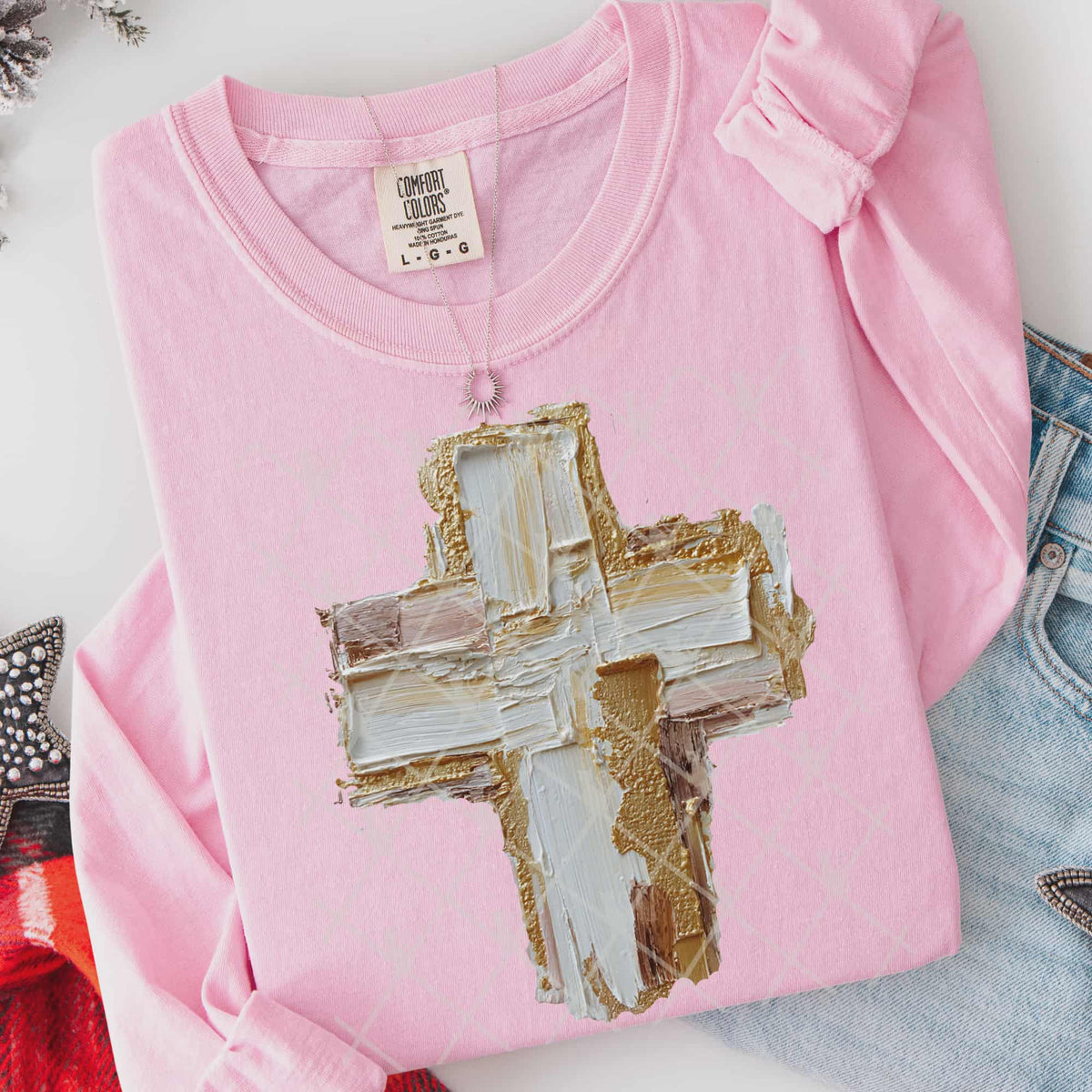 Faux Painted Cross (TTD) DTF Transfer