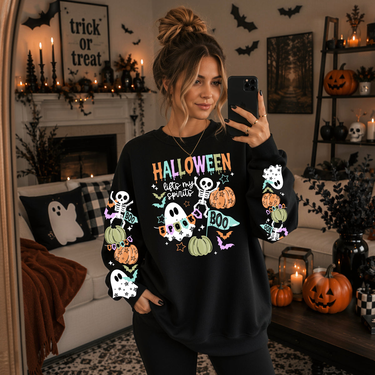 Halloween lifts my spirits (front only) (CSC) DTF Transfer