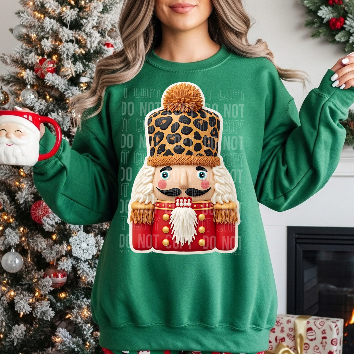Nutcracker leopard hat (faux icing) (SBB) DTF Transfer