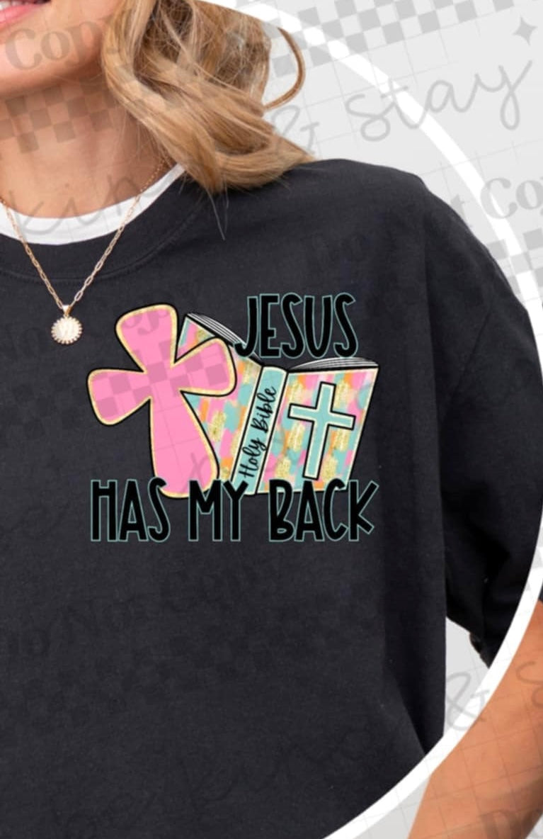 Jesus has my back pocket 95811 DTF transfer