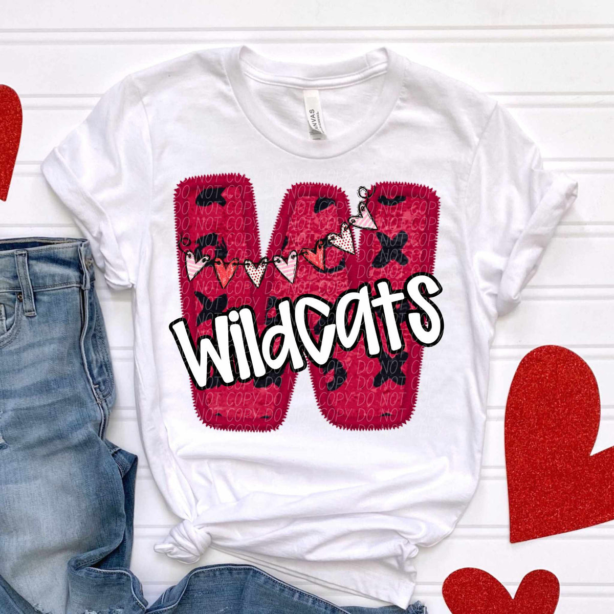 W wildcats valentine (CITY) 79027 DTF transfer