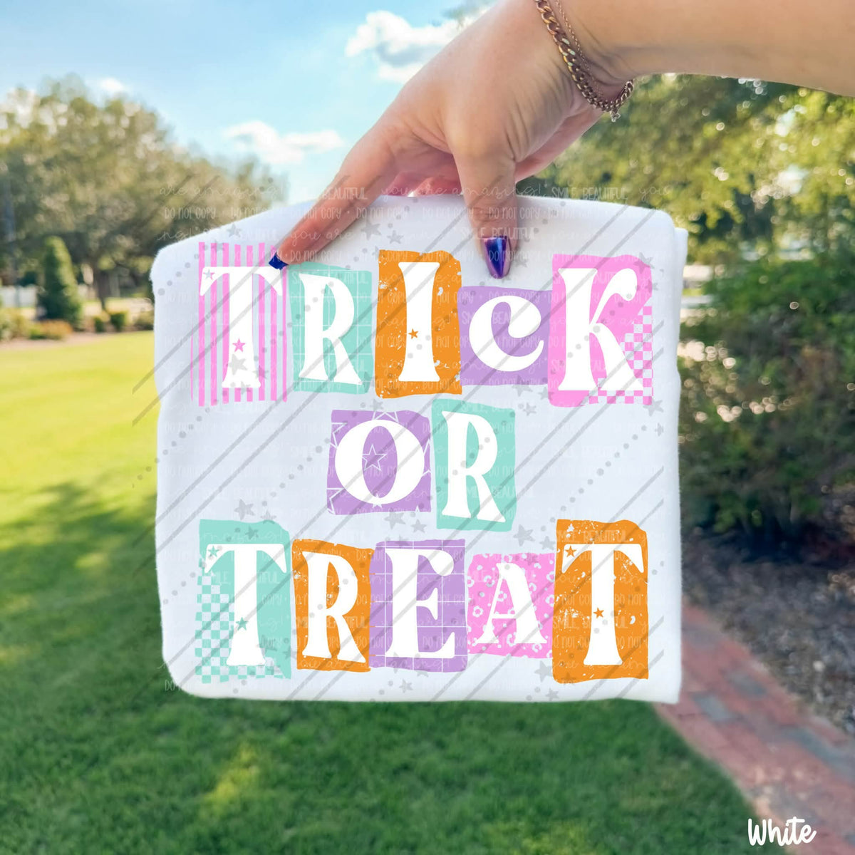 Trick or treat color blocks (Carter) Sunday Special DTF transfer