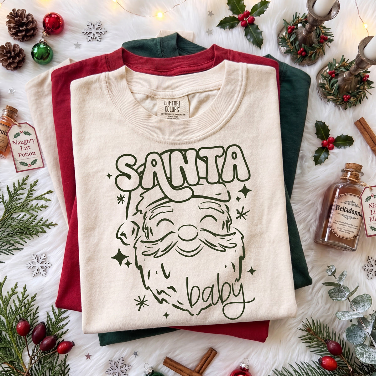 Santa baby with Santa green (csc) DTF Transfer