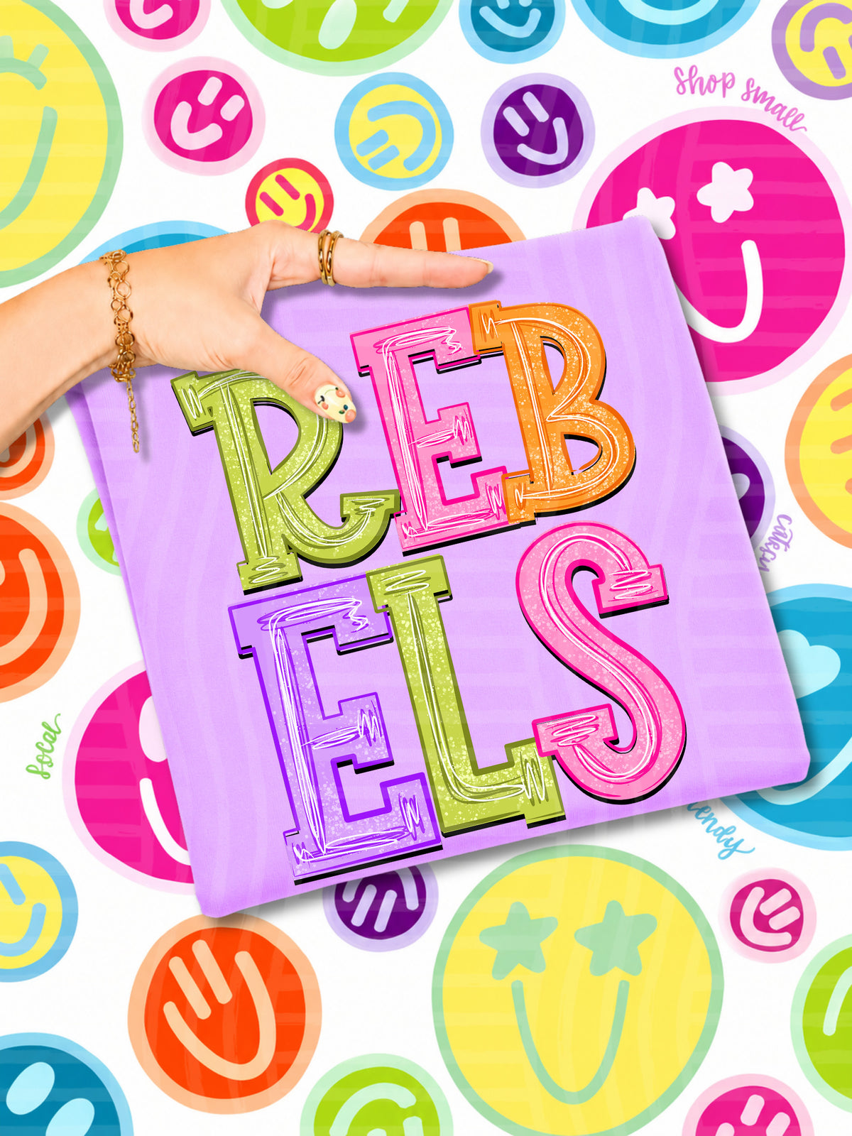 rebels simply colorful stacked (Caplinger) DTF Transfer