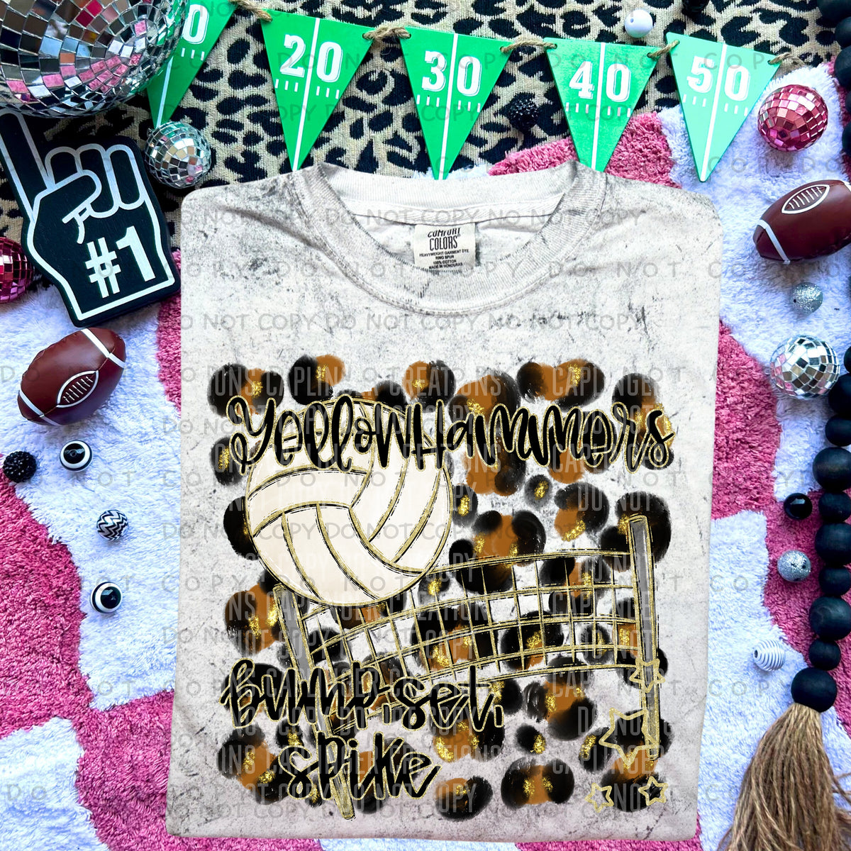 YELLOWHAMMERS volleyball bump, set, spike (Caplinger) DTF transfer