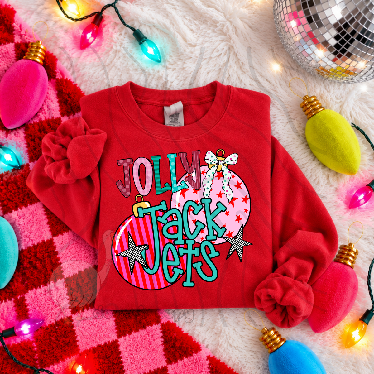 Jolly Jackets pink ornaments (DKD) DTF Transfer