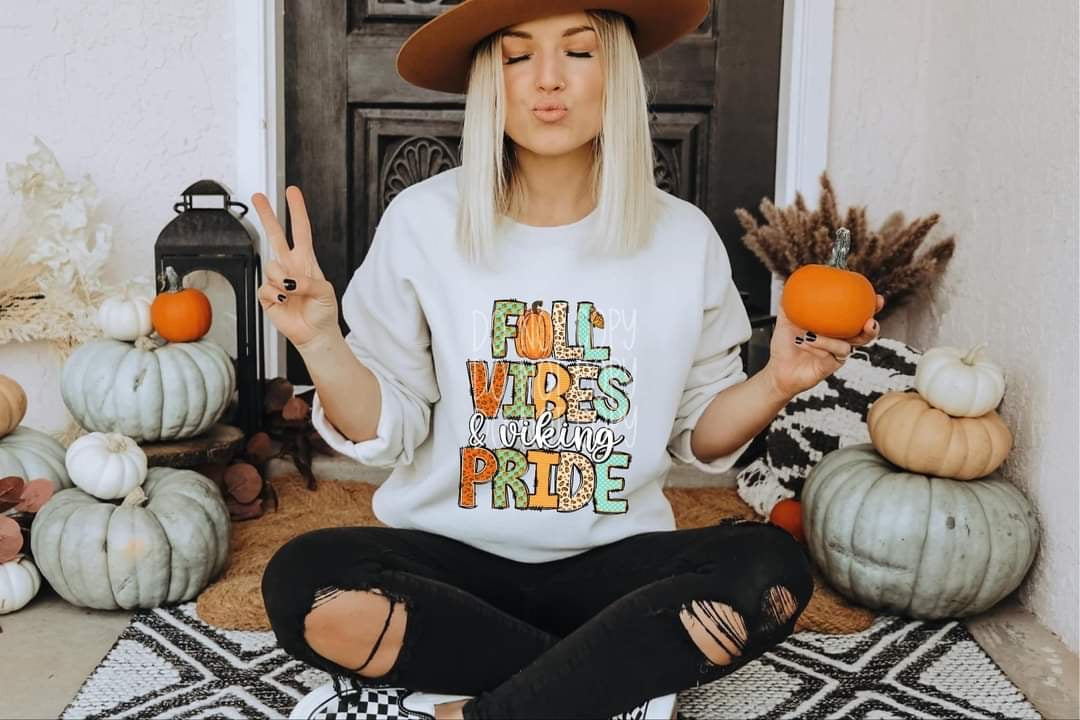 Fall vibes & viking pride 50727 DTF transfer