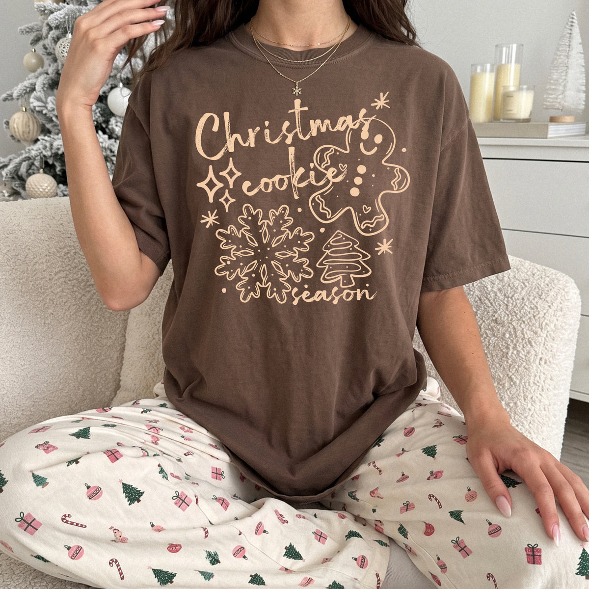 Christmas cookie season (cream) (csc) DTF Transfer