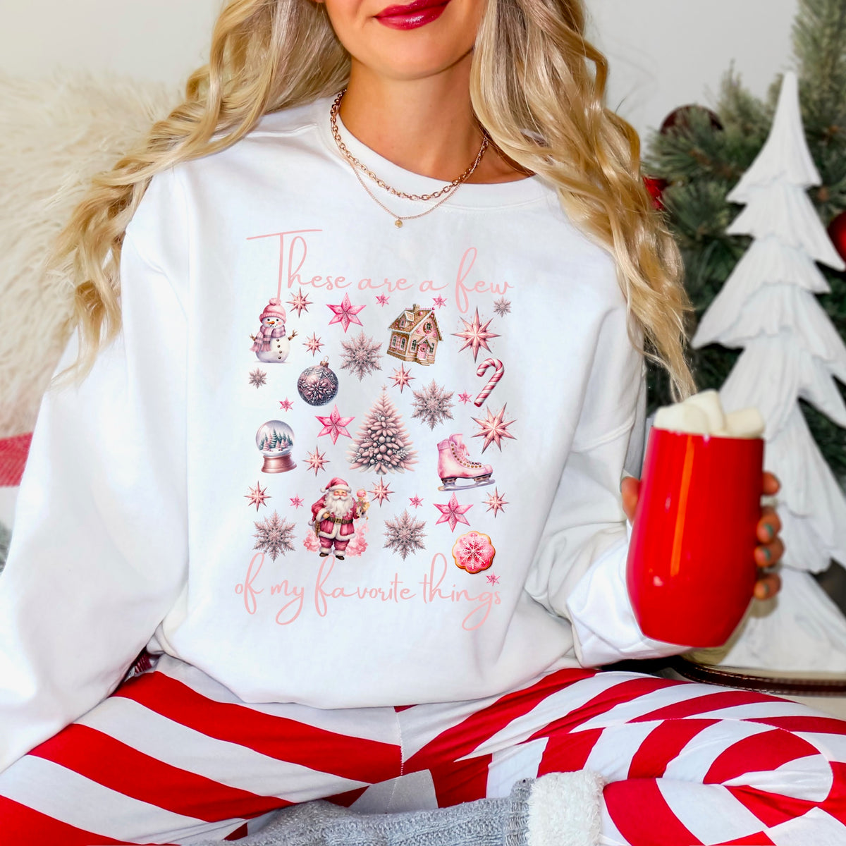 A Few of my favorite things pink christmas DTF transfer