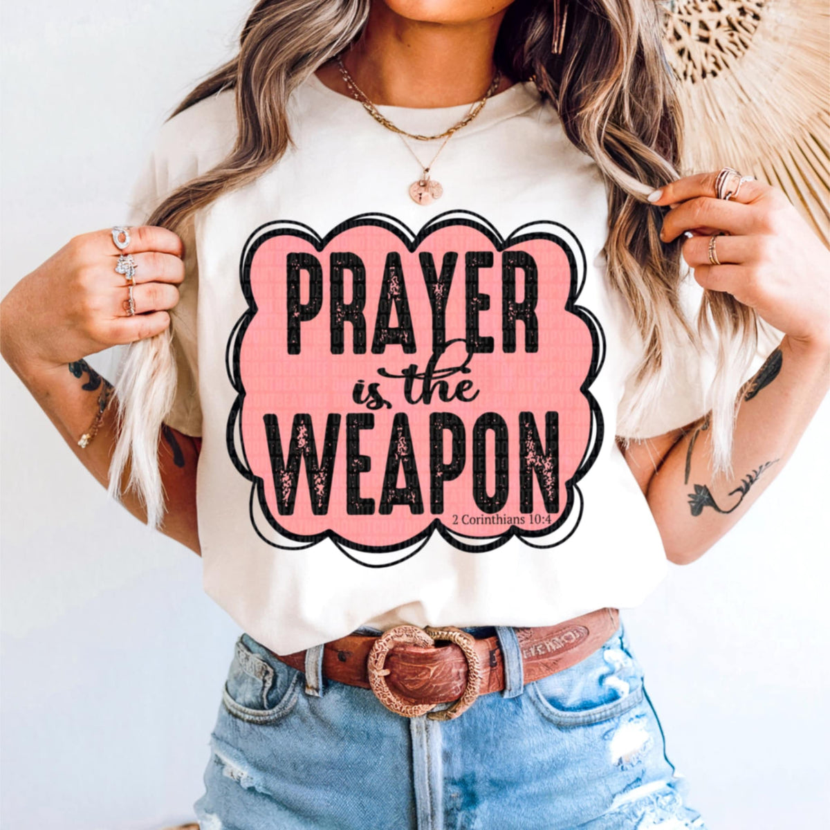 Prayer is the weapon (SDD) 93160 DTF transfer